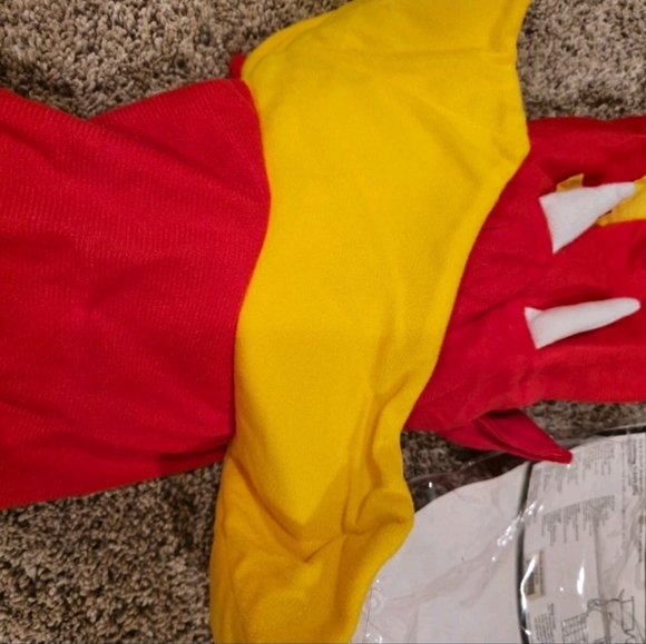 Zack & Zoey Vibrant Red and Yellow Dragon Dog Costume - Picture 5 of 5